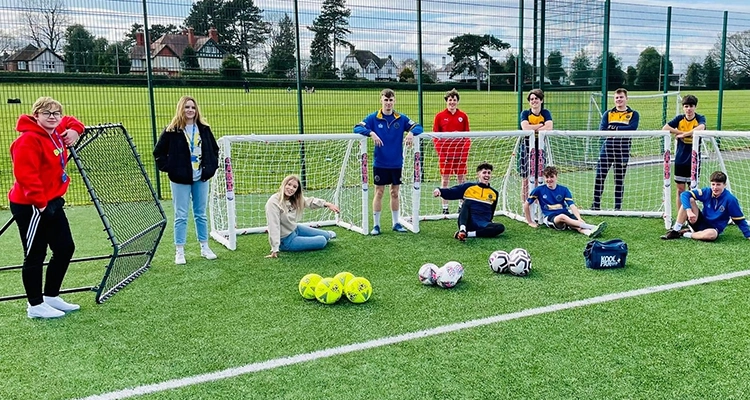 Football students on 3G pitch